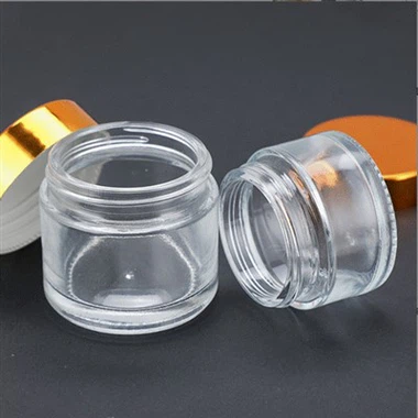 Şeffaf Cam Krem Şişesi